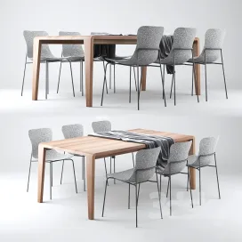 Ligne ro spiritofforest table ettoriano chair